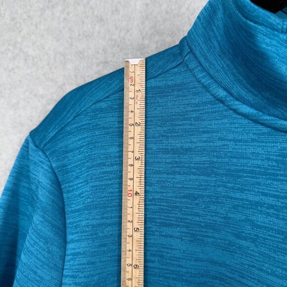 Under Armour Mens Fleece Lined 1/4 Zip Pullover Size S Blue Loose Fit Coldgear - Picture 9 of 11